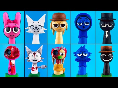 Видео: Лепим фигурки СПРУНКИ ФАЗА 4 🎵 Sprunki Phase 4 Лепка ОК часть 4