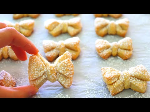 Видео: Домашнее печенье на сметане УЛЁТНЫЕ БАНТИКИ // Вкусное Печенье к ЧАЮ!