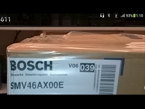 Видео: Посудомоечная машинка Bosch SMV46AX00E, распаковка и монтаж