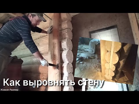 Видео: Как выровнять стену из бревна