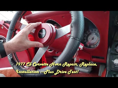 Видео: Ремонт, замена и установка кнопки звукового сигнала Corvette C3 1977 года