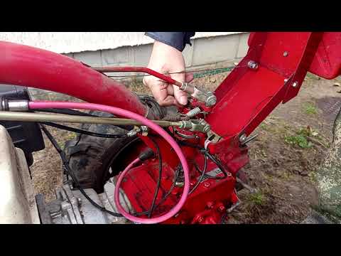Видео: Разворот руля на мотоблоке МТЗ