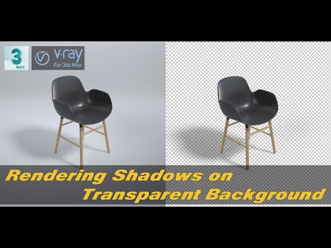 Видео: Рендеринг моделей с тенями на прозрачном фоне с помощью #Vray