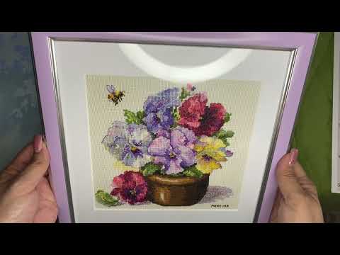 Видео: Набір DIMENSIONS “Pansy profusion” (39019), 2001 рік випуску. Обзор, процес та оформлення.