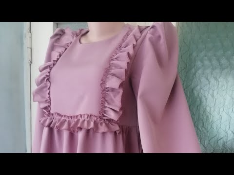 Видео: 46 размерда узун ярашимли куйлак бичиб тикамиз Шьём платье валань We sew a dress