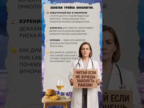 Видео: «Золотая тройка» онкологии   что должен знать каждый #здоровье