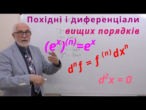 Видео: ДЧ10. Похідні і диференціали вищих порядків.