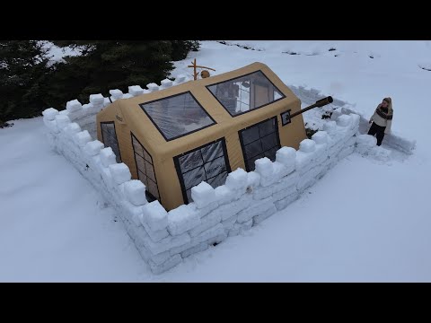 Видео: 2 НОЧИ КЕМПИНГ С XXL ПАЛАТКОЙ В ГЛУБОКОМ СНЕГЕ