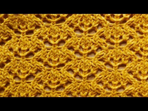 Видео: Ажур в два ряда. /Openwork knitting in two rows