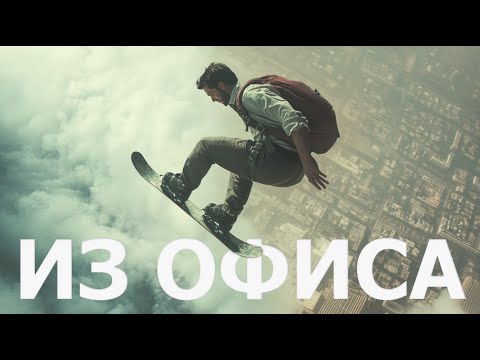 Видео: Офисный парень повторяет трюк из фильма