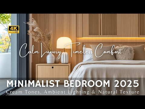 Видео: Роскошный минималистичный дизайн спальни 2025: кремовые тона, рассеянное освещение и элегантность...