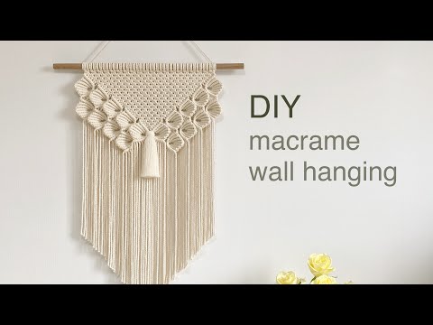 Видео: DIY | macrame leaves ribbons wall hanging | макраме листья ленты настенный