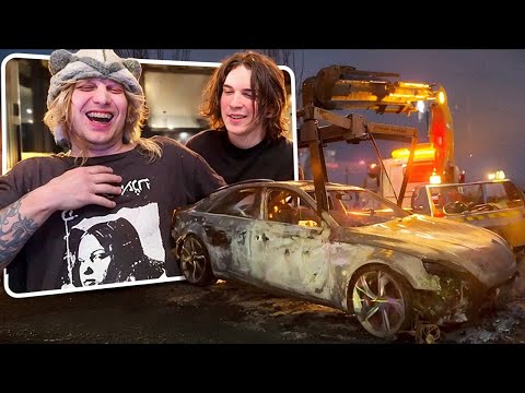 Видео: Сжёг МАШИНУ за 15 Лямов!! ПлохойПарень и Uglystephan (Анар, Ростик)