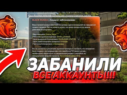 Видео: МНЕ ЗАБАНИЛИ ВСЕ АККАУНТЫ НА БЛЕК РАША // BLACK RUSSIA