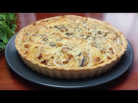 Видео: Рецепт пирога с курицей и грибами /Как приготовить вкусный пирог с заварным кремом/быстрый и простой
