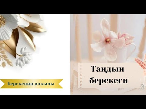 Видео: Берекенин ачкычы. ТЕМА: БЕРЕКЕНИН АЧКЫЧЫ