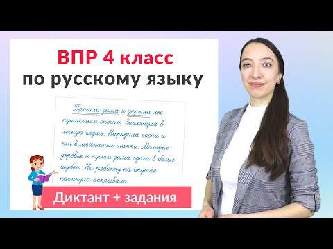 Видео: ВПР по русскому языку 4 класс часть 1. Диктант плюс задания