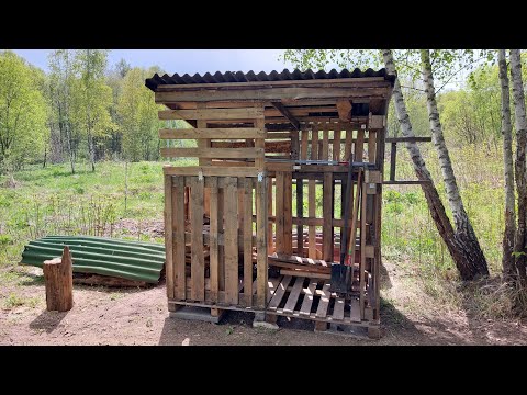 Видео: ДРОВНИК ИЗ ПОДДОНОВ