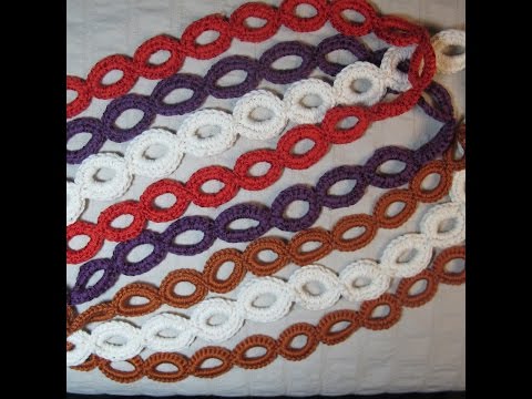 Видео: Вязание крючком. Цепочка из колец. Crochet a chain of rings.