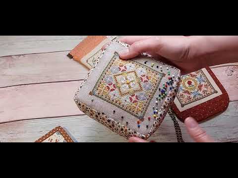Видео: 47. Стеганая сумочка, старый-новый органайзер, клатч "Мимоза", готовая вышивка с тыквами. Планы.
