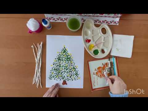 Видео: Заняття з малювання Тема: «Новорічна ялинка»