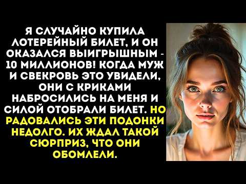 Видео: «Ты все равно все протратишь, дура!» — муж вырвал у меня из рук лотерейный билет на 10 млн.