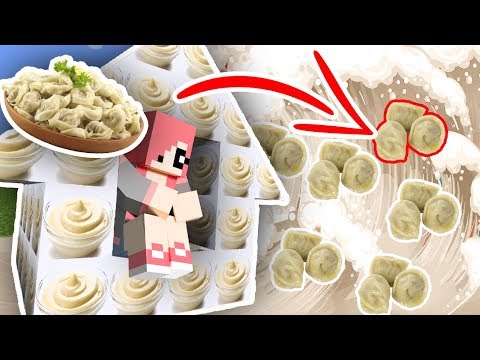 Видео: ЦУНАМИ ИЗ ПЕЛЬМЕНЕЙ ПРОТИВ ДОМА ИЗ МАЙОНЕЗА В МАЙНКРАФТ