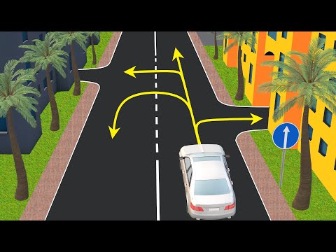 Видео: Куда разрешено продолжить движение водителю легкового авто?