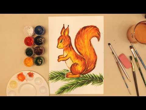 Видео: КАК НАРИСОВАТЬ БЕЛОЧКУ🐿️Урок рисования🖌️