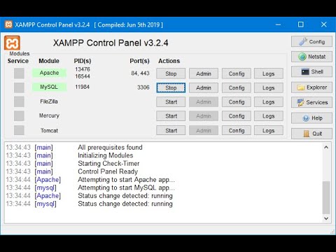 Видео: Установка XAMPP для работы с базой данных MySQL или MariaDB