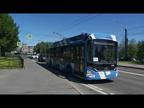 Видео: Троллейбус, маршрут №13(в объезд Политехнической) 6281 "Адмирал" б.5500 (30.05.2021) Санкт-Петербург