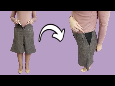 Видео: Как сделать юбку шире в талии за 10 минут.