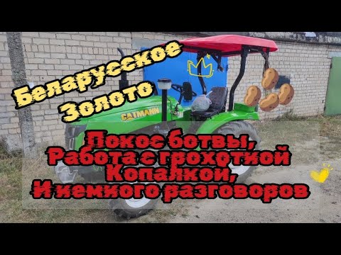 Видео: ПОКОС БОТВЫ, РАБОТА С ГРОХОТНОЙ КОПАЛКОЙ, И НЕМНОГО РАЗГОВОРОВ