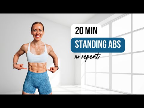 Видео: ⚡️ 20-минутная тренировка пресса стоя дома | Гантели или собственный вес || Без повторений