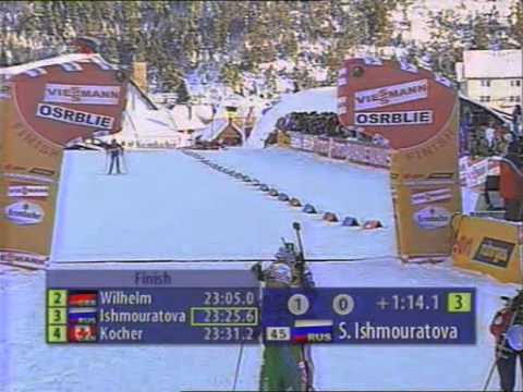 Видео: 3 этап Кубка мира по биатлону, сезон 05/06, Brezno-Osrblie, спринт женщины