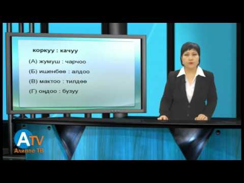 Видео: Негизги тест  Окшоштуктар аналогиялар