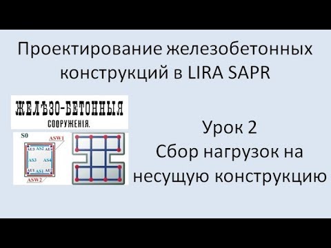 Видео: Железобетонный ригель в Lira Sapr Урок 2 Сбор нагрузок
