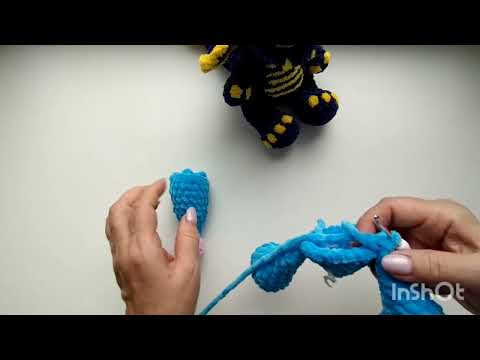 Видео: Плюшевый дракончик крючком, МК вторая часть!!!