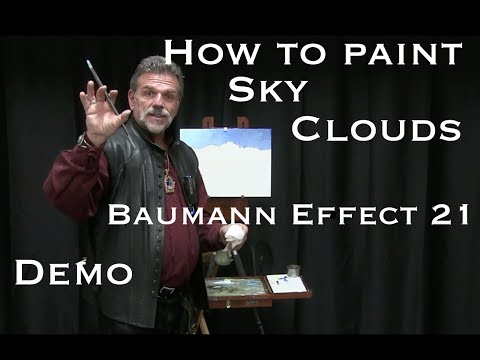 Видео: Демонстрация эффекта Баумана 21. Как нарисовать небо и облака!