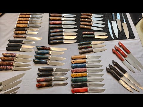Видео: Большая выставка ножей! Ножи ручной работы 