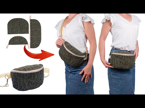 Видео: Как легко сшить поясную сумку — справится даже новичок! Miarti 🧵✂️