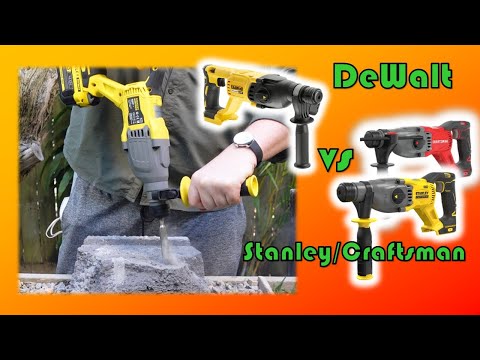 Видео: Stanley/Craftsman против DeWalt (SFMCH900B/CMCH234B против DCH133)