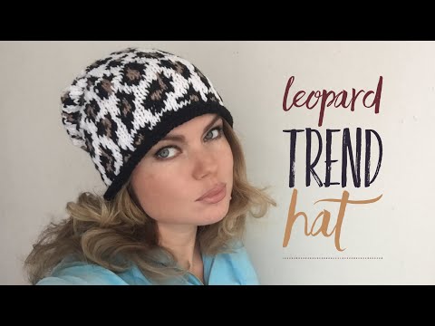 Видео: Как связать МОДНУЮ ШАПКУ ЖАККАРДОМ 🐆 "ЛЕОПАРД" / HOW TO KNIT TREND LEOPARD HAT