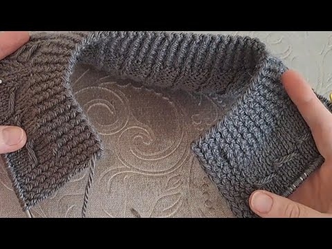 Видео: Начальный кардиган с воротником, размер 40