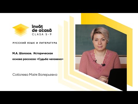 Видео: 9й класс; Русский язык и литература; "М.А. Шолохов Историческая основа рассказа Судьба человека"