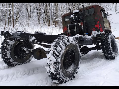 Видео: Газ 66 с двигателем КАМАЗ. Полный обзор шишиги V8 10.8l