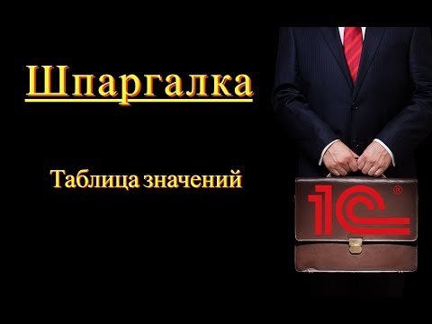 Видео: Тип таблица значений. Работа с коллекцией значений - использование таблиц значений (Шпаргалка)