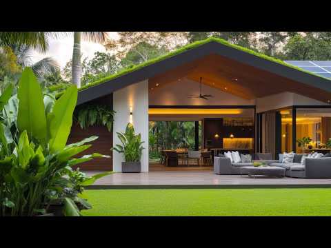 Видео: Проекты современных роскошных домов с открытой планировкой, тропическим двором и зелеными насажде...