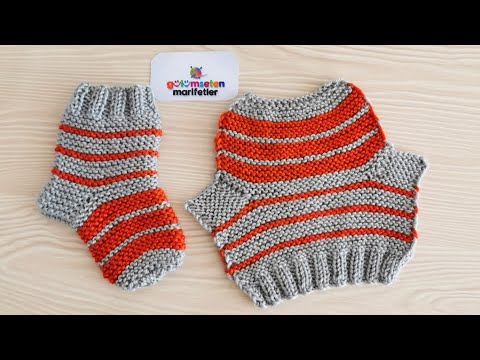 Видео: Практичные новорожденные детские носки пинетки легкой вязки модели