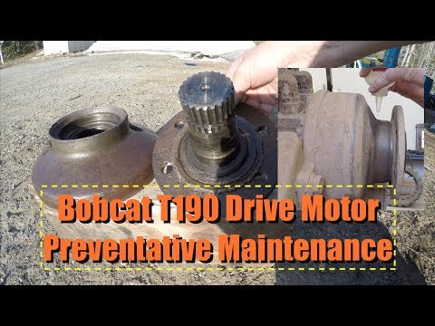 Видео: Двигатель привода Bobcat T190~Профилактическое обслуживание